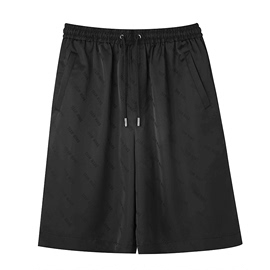 teamwang提花短裤monogramshorts王嘉尔(王嘉尔，)黑色裤子