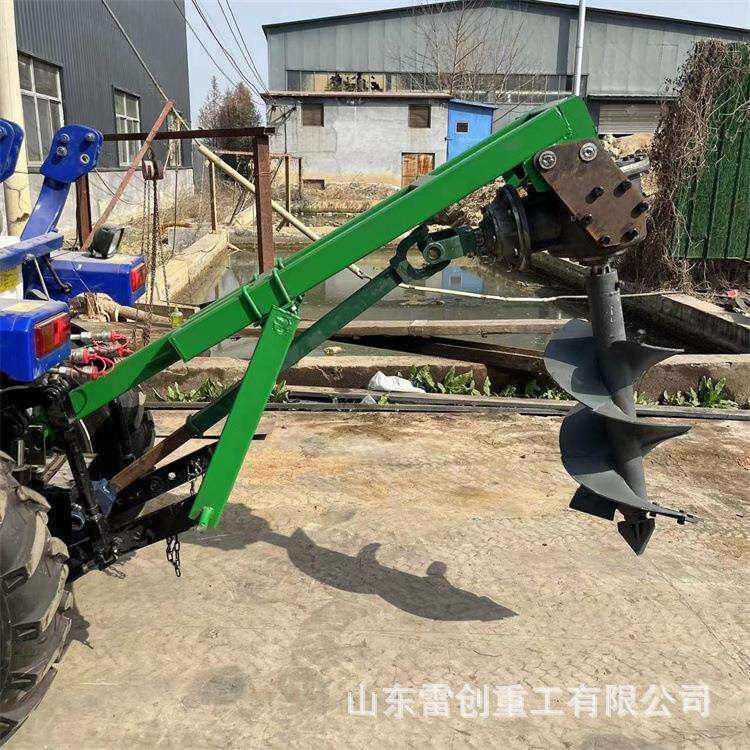 牵引式种树钻坑机种植果树用挖坑机荒地栽树打坑机50直径