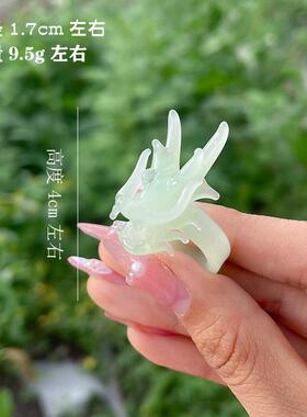 琉璃花朵戒指艺品手工品男女个性装饰旋转饰品创意高级