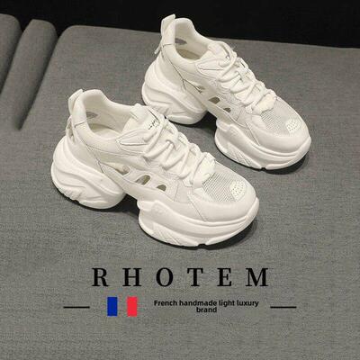 RHOTEM轻奢小众老爹鞋女2025春秋款厚底增高休闲运动百搭跑步鞋女