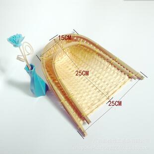 竹编筲箕簸箕锅刷竹青篾全竹子制成淘米洗菜沥水收纳筐竹筛竹篮