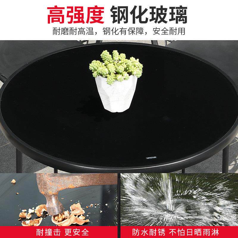 户外桌椅带伞庭院室外花园休闲 阳台茶桌椅编藤组合露台露天桌子