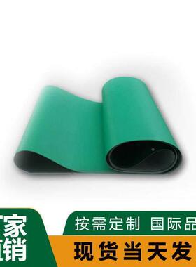 绿色厂家直销1.0mmPU布纹输送带 花纹食品级传送带耐磨防滑卷料