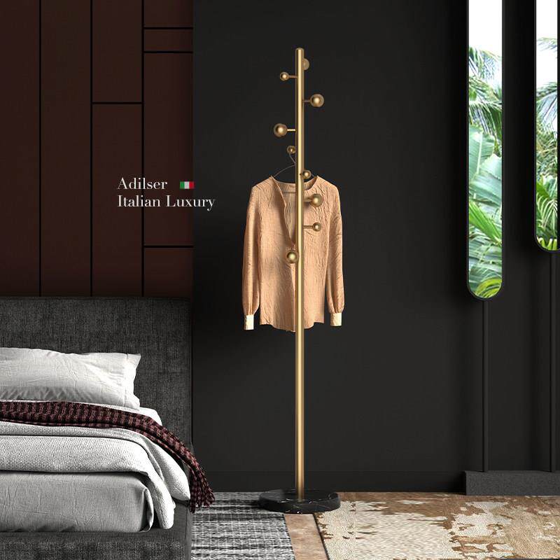 意式衣架落地卧室衣帽架家用客厅挂衣架简易轻奢玄关进门衣服架子
