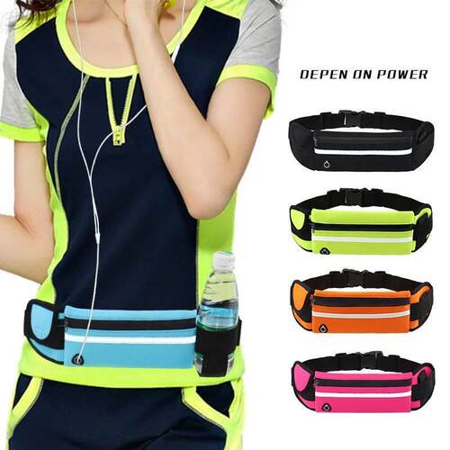 Outdoor Sports Waterproof Reflective Strip Waist Bag Mobile