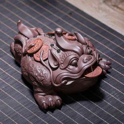 财蟾摆件紫砂茶宠可养UTM大号旺财蟾金招蜍精品创意道茶茶玩家居