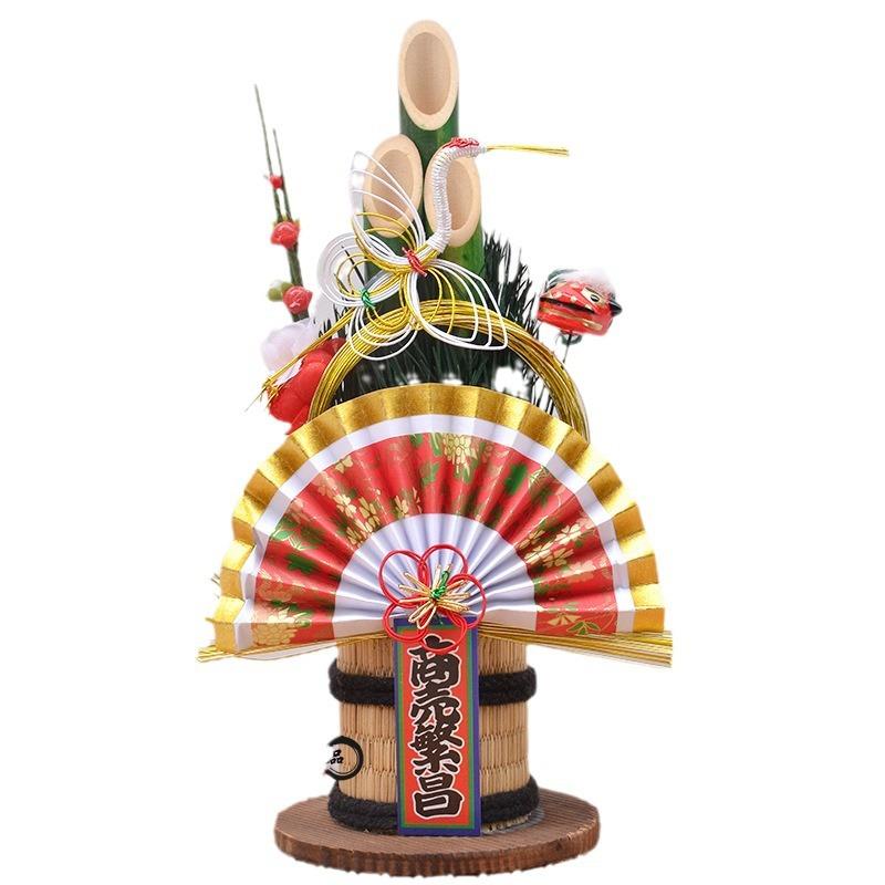 日式门松竹子装饰家居摆件水引注连绳正月装饰物颂春迎春馑贺新年