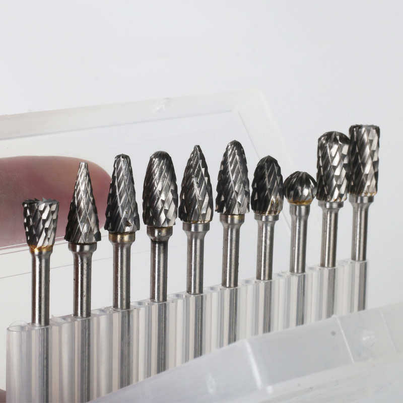 钨钢磨头铣刀硬质合金旋转锉木工金属雕刻木雕根雕单双纹10支套装,标准件/零部件/工业耗材,磨头,淘宝优惠券,粉丝福利购,淘宝优惠卷