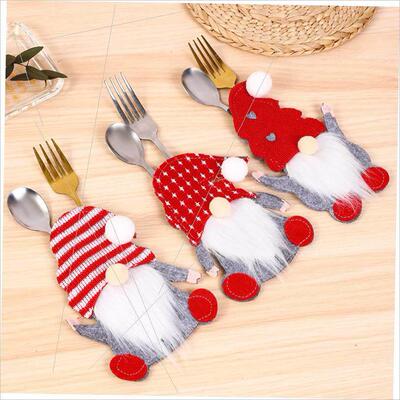 Christmas cutlery set faceless old man cutlery bag餐具套