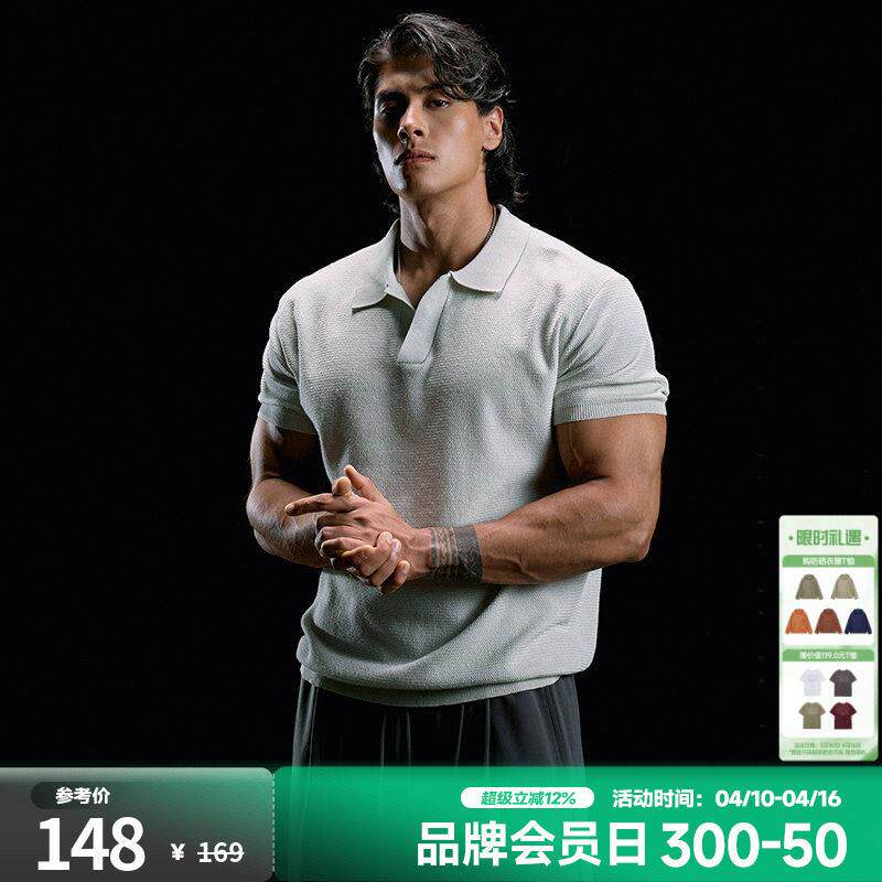 肌肉狗 翻领POLO衫男夏季新款宽松休闲运动短袖T恤训练健身衣服