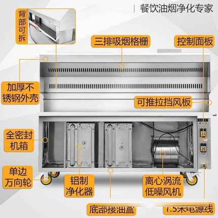 无烟烧烤车商用夜市摆摊移动烧烤架环保木炭户外净化器烧烤炉