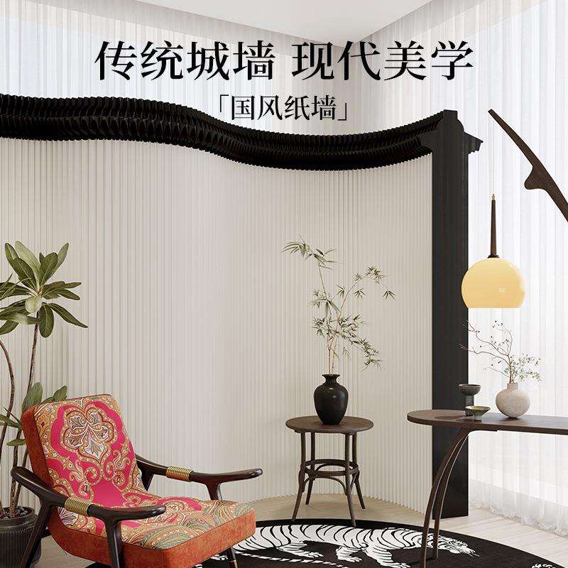 十八纸屏风隔断客厅2025新款折叠移动中式玄关入户正对门简易背景