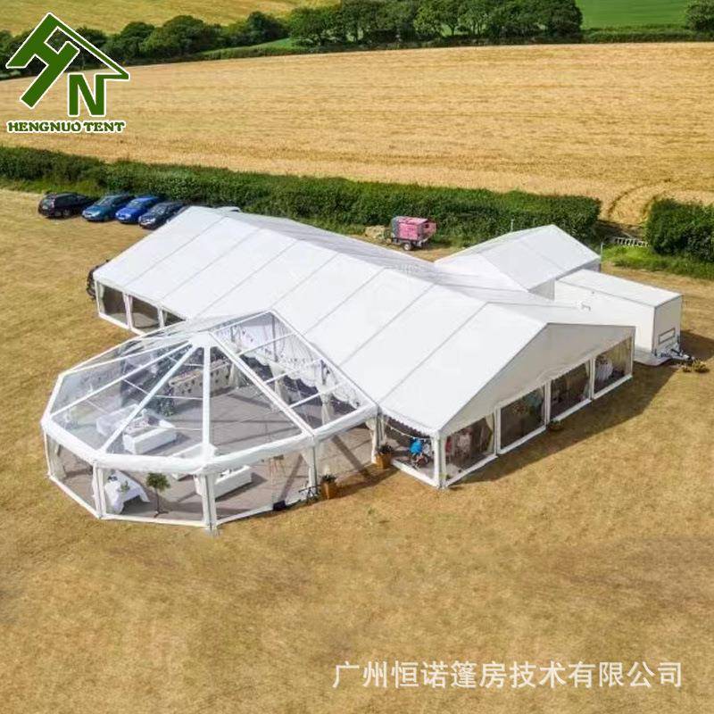 出口蒙古国组合帐篷铝合金婚礼篷房户外宴会厅全球上门指导安装