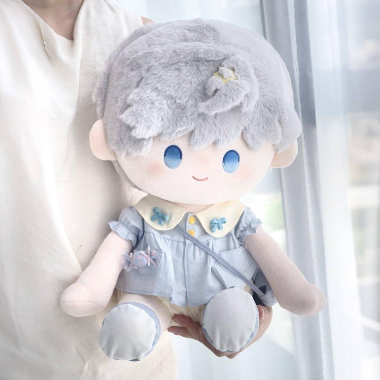 娃岛联萌x小猫冻梨棉花娃娃40cm娃衣兜兜幼稚园套装坐体裙子现货