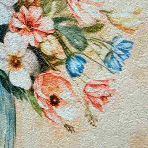 法式现代轻奢瓶中花卉卧室装饰画餐厅小众装饰画F038挂画6060