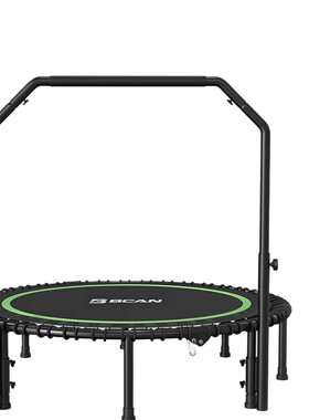 BCAN室内蹦蹦床小型健身蹦床带扶手静音可折叠跳床儿童室内跳跳床