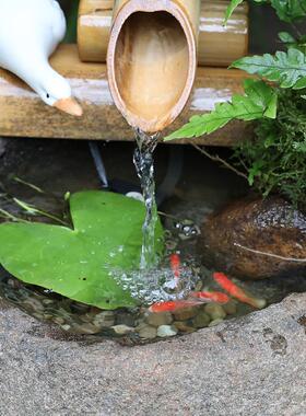 客厅创意流水景观鱼池办公室桌面造景喷泉小鱼缸家居玄关装饰摆件