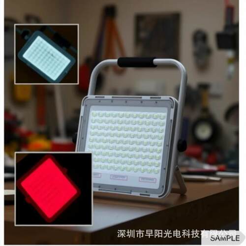 跨境LED手提充电移动照明灯多功能投光灯户外便携工地灯具强光