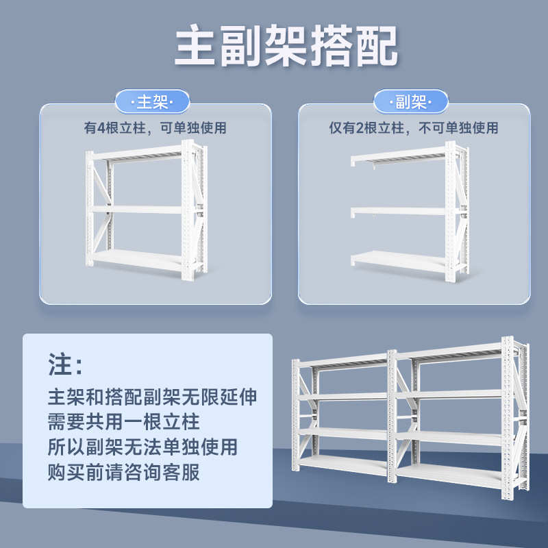 仓库仓储货架服装展示架加厚家用置物架库房多层重型货物铁架批发