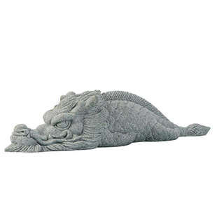 创意青砂石可爱呆萌龙鱼茶宠摆件家居桌面鱼缸盆栽景观造景装饰品