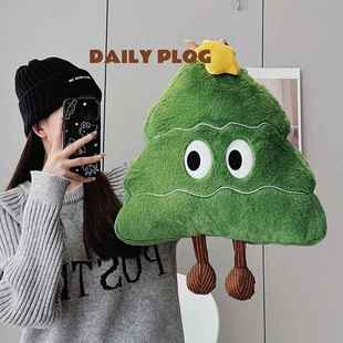 高档北欧圣诞节大树头抱枕沙发窗卧室枕床上靠学生宿舍床靠垫飘靠