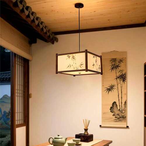 宋式美学餐厅吊灯中古风禅意茶室客厅吊灯民宿艺术新中式高档复古