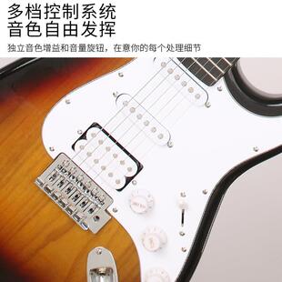 新手入门级摇滚吉他现货ST系列梧桐木专业调试重金属电吉他套装