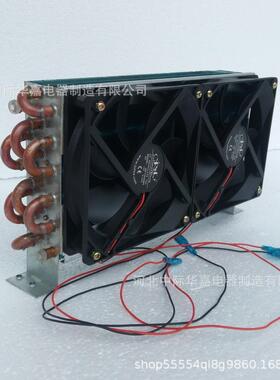 CP3x6x240微型迷你冷凝器风冷铜管翅片式散热器蒸发器带120双风扇