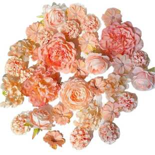 浅花环作头饰包装饰花朵手材料花头仿真发簪搭色系簪花diy混