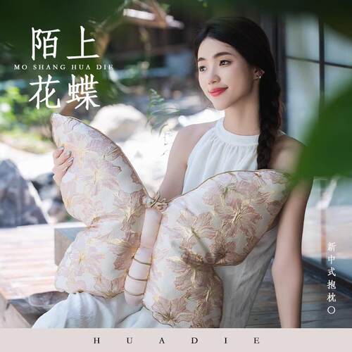 新中式蝴蝶异形抱枕法式轻奢靠垫套客厅沙发中古风不规则靠枕含芯