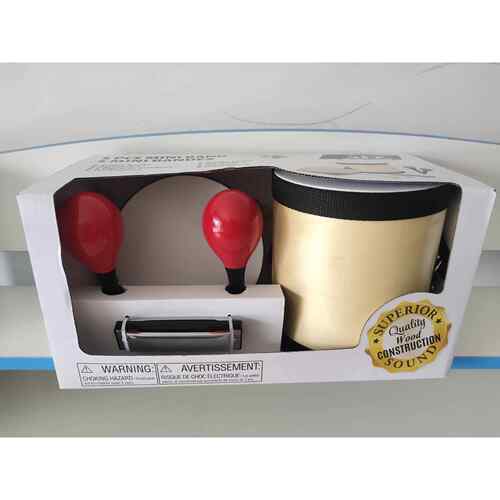 正品R乐ADY ACE外贸木质亲子早教奥夫教具 打尔击器 铃鼓E双面鼓