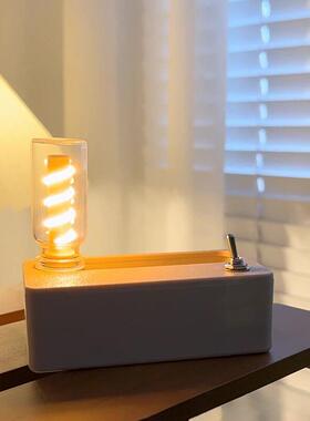 弹射小夜灯卧室睡眠灯创意翻转小夜灯机械磁吸桌面摆件生日礼物