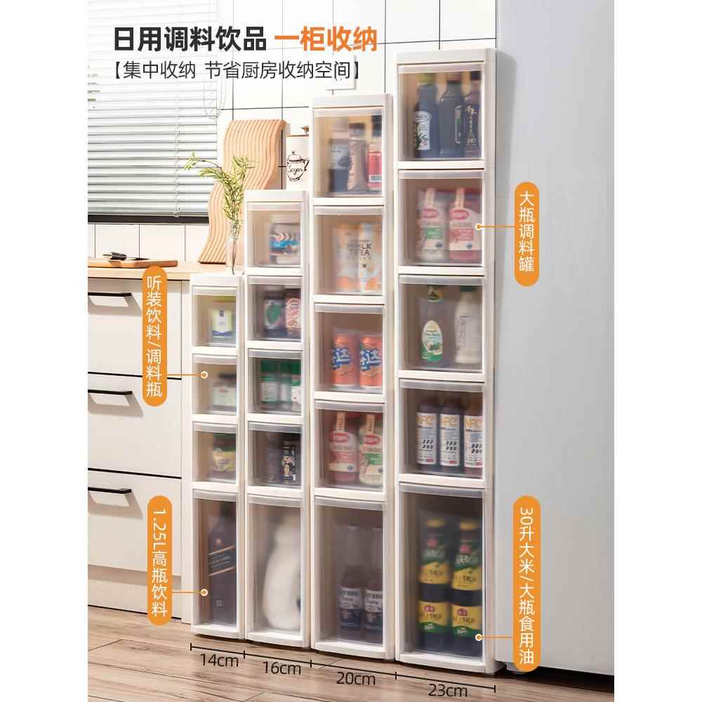 新款夹缝收纳置物架厨房家用冰箱缝隙柜卫生间边柜超窄厕所整理柜图片