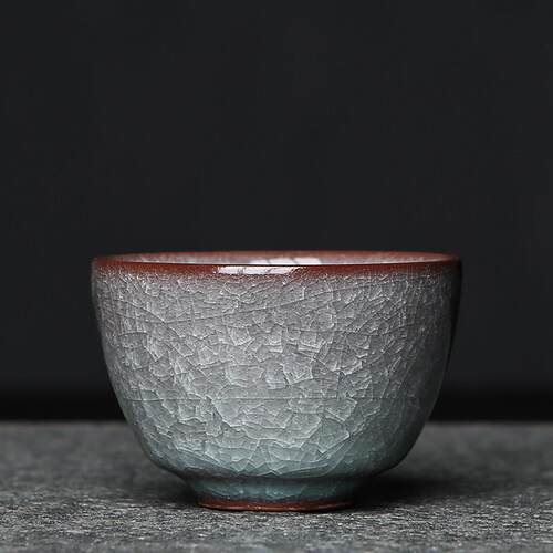 手工主人杯单杯男士个人品茗杯陶瓷女茶盏青瓷哥窑冰裂纹功夫茶杯