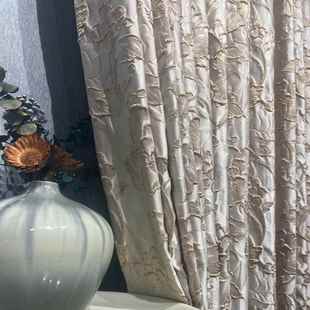 1pc新款 饰穿杆窗帘 大花家用遮光隔热加厚客厅卧室装