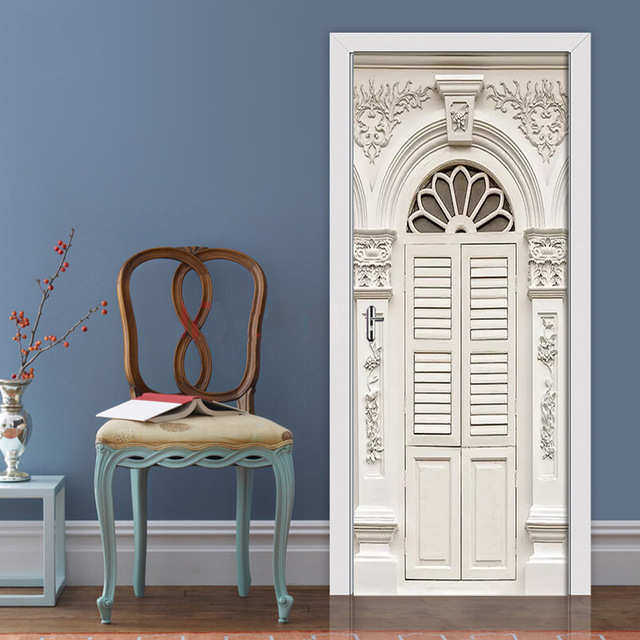 巨创货源PVC贴纸3D自粘门贴 墙贴 卧室客厅现代装饰 白色门,家居饰品,软装墙贴,淘宝优惠券,粉丝福利购,淘宝优惠卷
