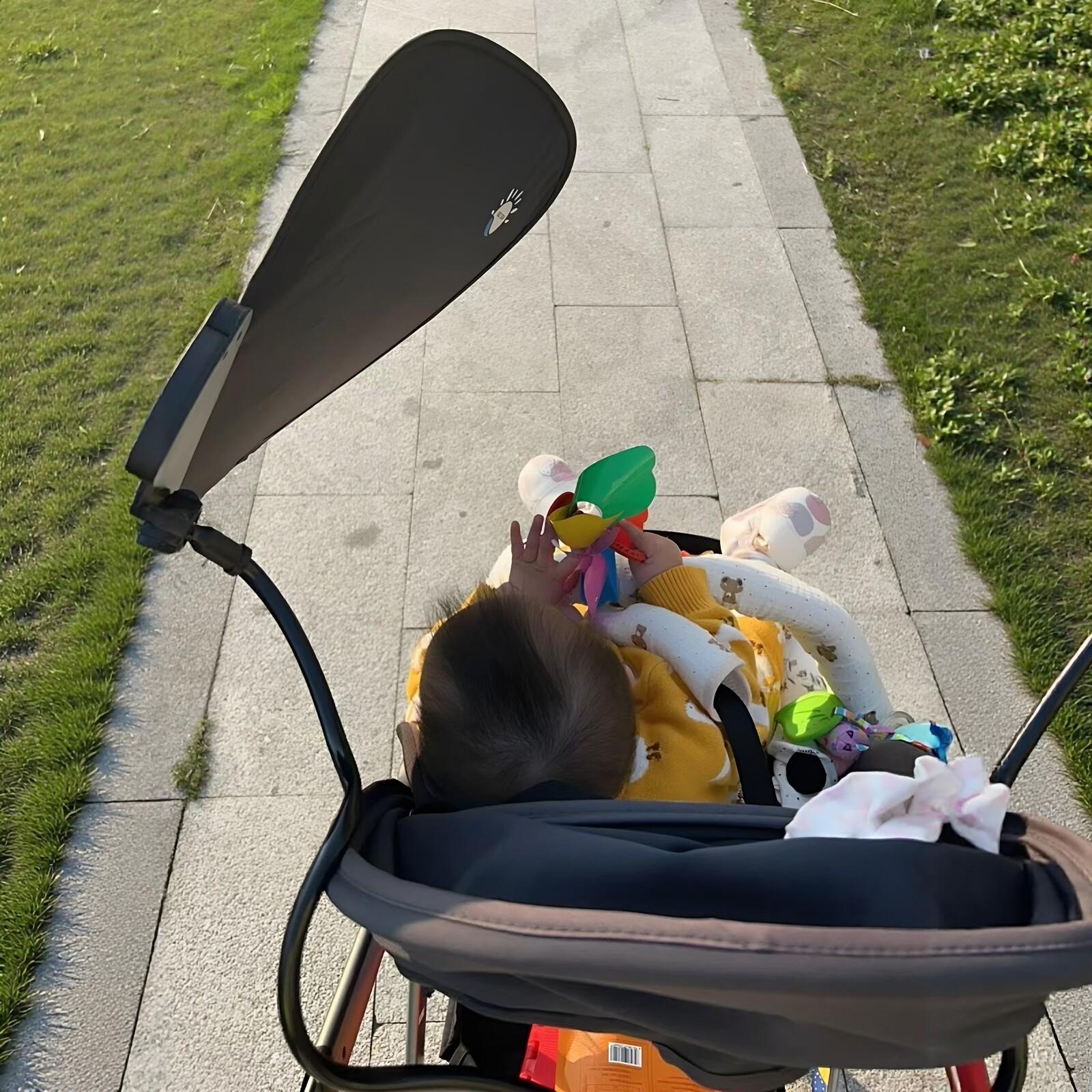 婴儿车遮阳伞防晒遮光板户外旅行小推车太阳挡板可调节方向防眩光