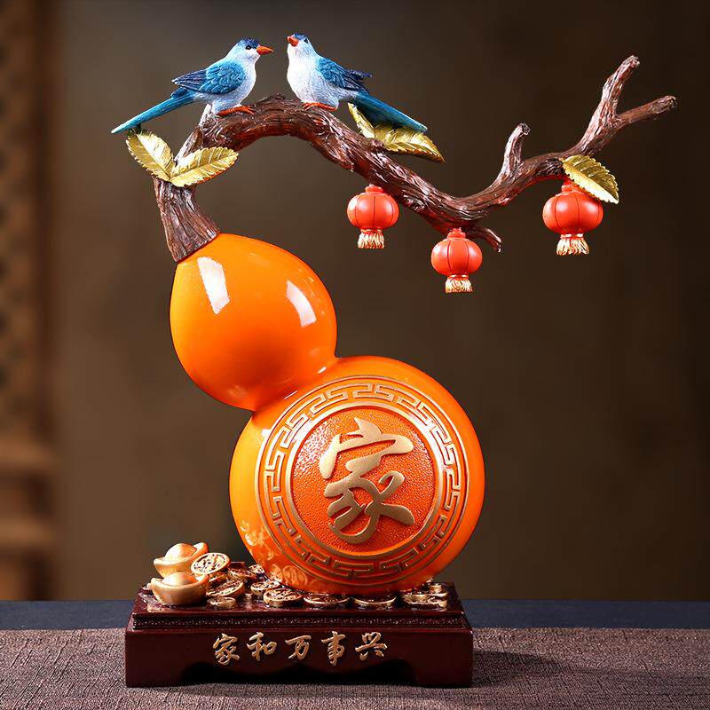 新中式葫芦摆件轻奢风客厅玄关桌面电视柜古风新居装饰品