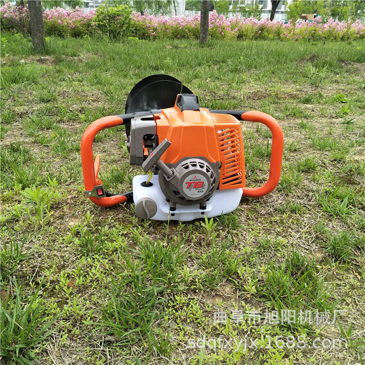 手提式植树挖坑机 63CC两冲程单人地钻机 果园施肥螺旋打孔机厂家