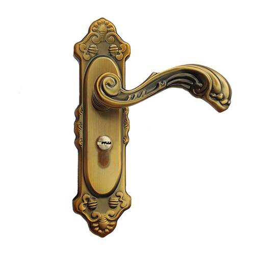 永佳福欧式静音门锁房间木门磁吸家用锁具卧室彷古铜锁套装红古铜