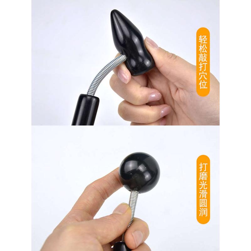 砭石穴位敲打锤子疏通经络点穴棒按摩捶肩颈腿部后背家用保健工具