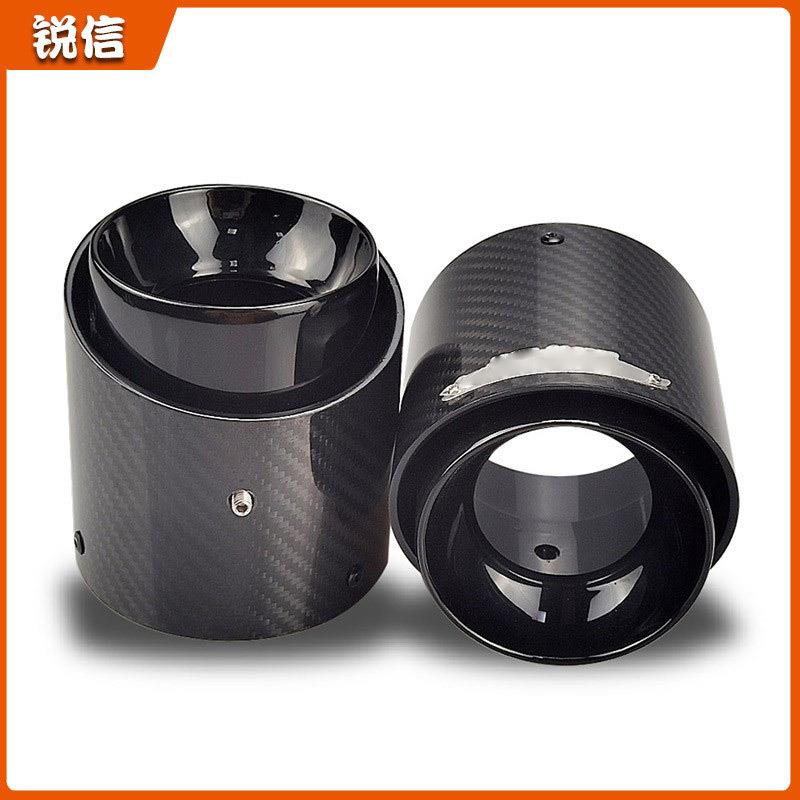 迷你尾喉黑色款不锈钢碳纤维改装适用宝马mini汽车排气管