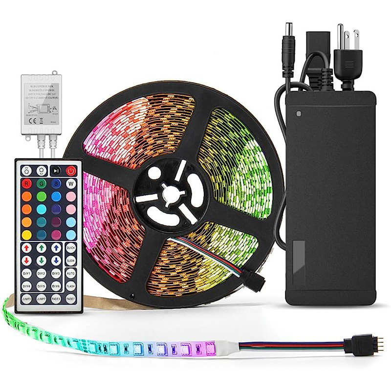 led灯带灯条防水5050RGB彩色七彩灯带 44键控制器套装