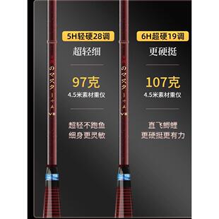 7米2鱼竿超轻超硬鱼竿6H19调高碳素鲫鱼竿台钓 6.
