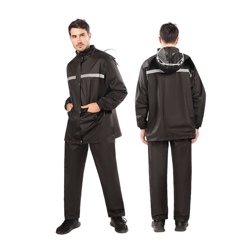 批发分体式雨衣雨裤套装双层分体式骑行外卖摩托车反光劳保男女款