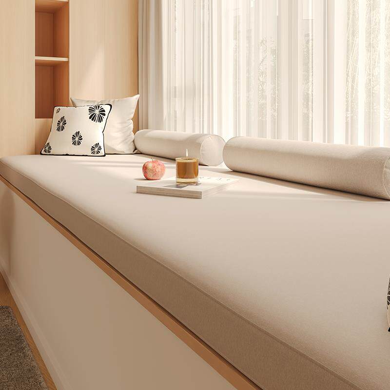 可拆洗飘窗垫5新轻奢高级四季通用窗台垫子阳台海绵坐垫定制