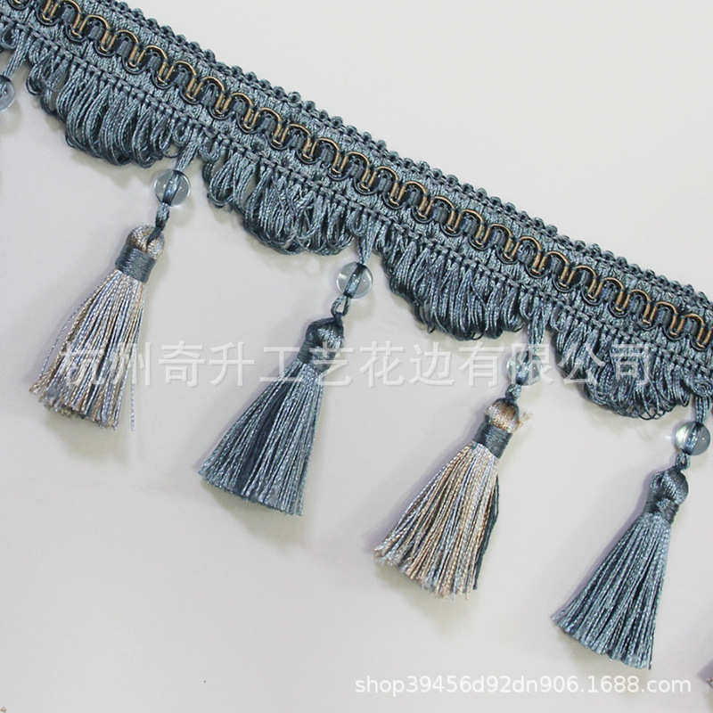 欧式高档窗帘花边整版流苏水晶珠子小吊穗布料配饰拼接吊球卧室,居家布艺,花边,淘宝优惠券,粉丝福利购,淘宝优惠卷