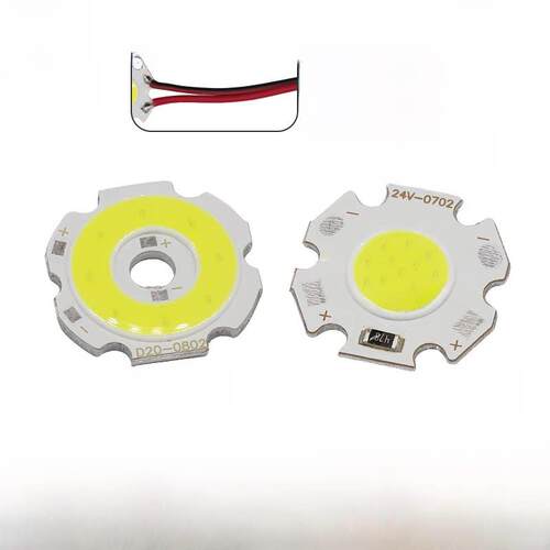 3W圆芯灯头Led表面光源3.7V电池灯12V24V灯管射灯芯5V USB灯板20m