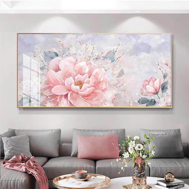 花开富贵新中式客厅沙发背景装饰画国画牡丹花高级感卧室墙壁挂画