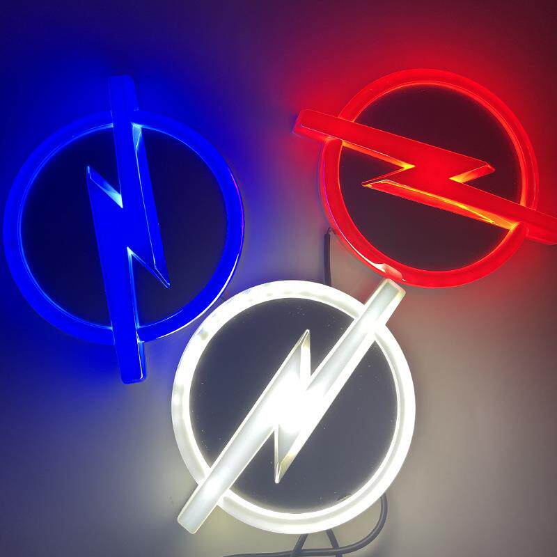 4D车标灯适用于欧宝发光标安德拉Opel尾灯LED灯冷光发光车标灯